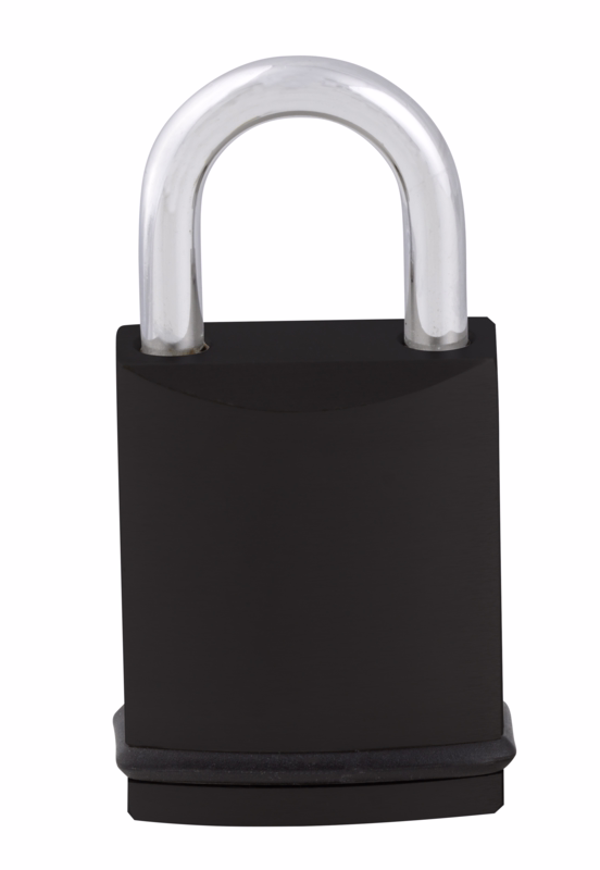 Hængelås 6 stift, 8mm bøjle, tvangsluk, ensl. pk á 100 stk