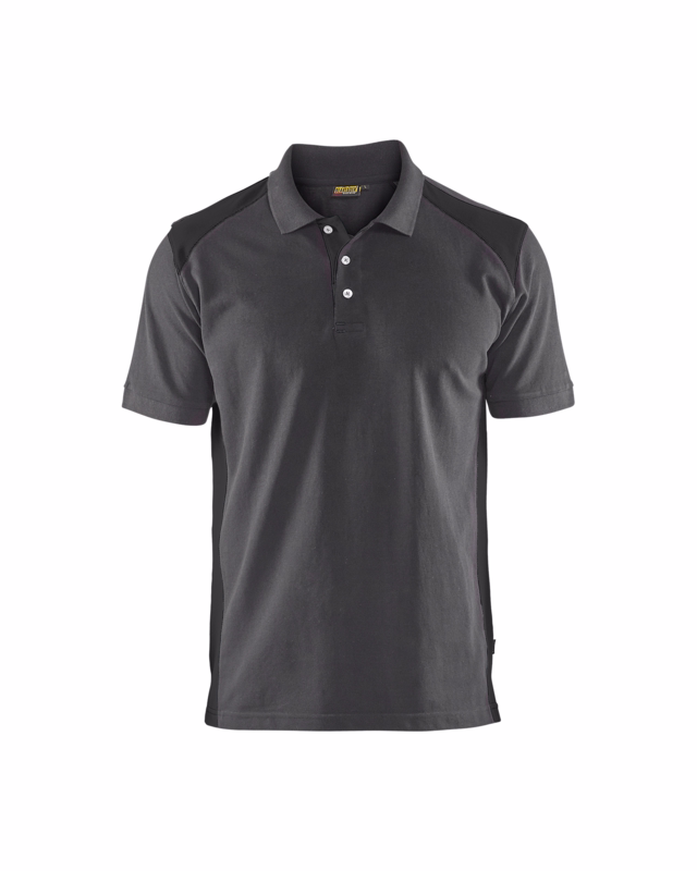 Poloshirt 3324 mellemgrå/sort, str. XS