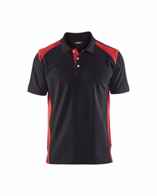 Blåkläder - Poloshirt 3324 sort/rød