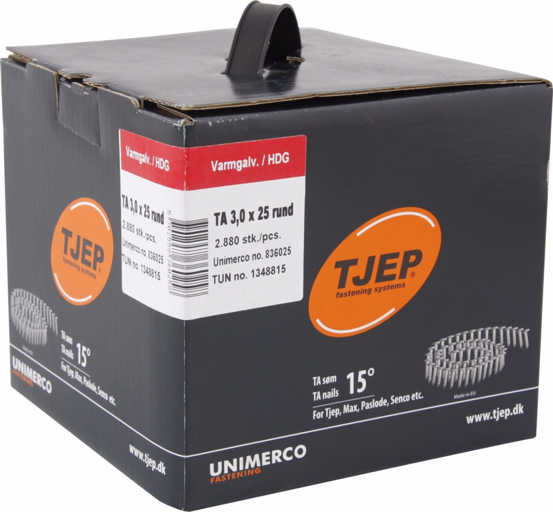 Tagpapsøm fzv rund 3,0x25 á2880