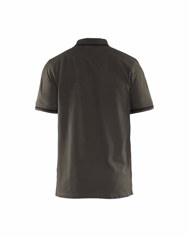 Poloshirt 3389 olivengrøn/sort, str. XS
