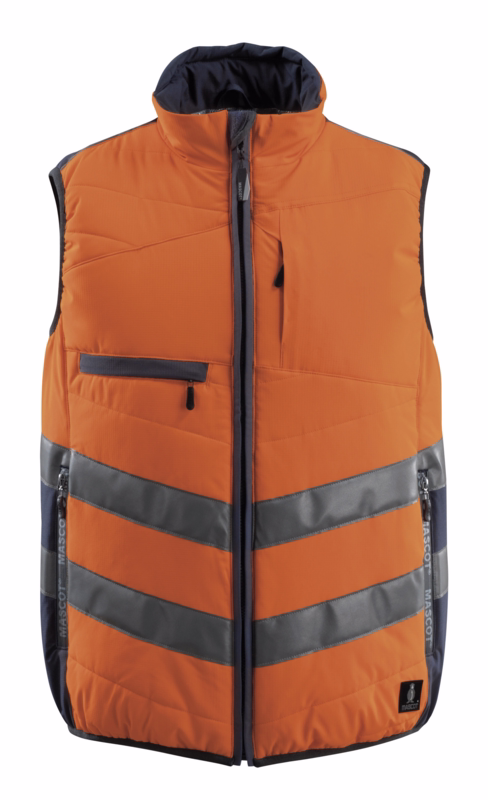 Vintervest 15565 Hi-vis orange/mørk marine, str. M