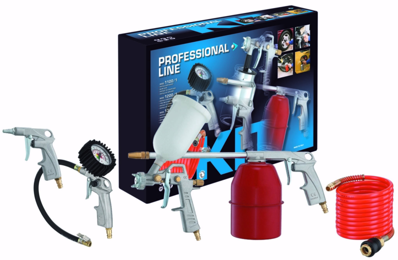 Kitsæt m/5 dele t/trykluft