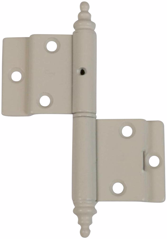 Vindueshængsel hvid 90mm V m.t. m/antik knop 11177