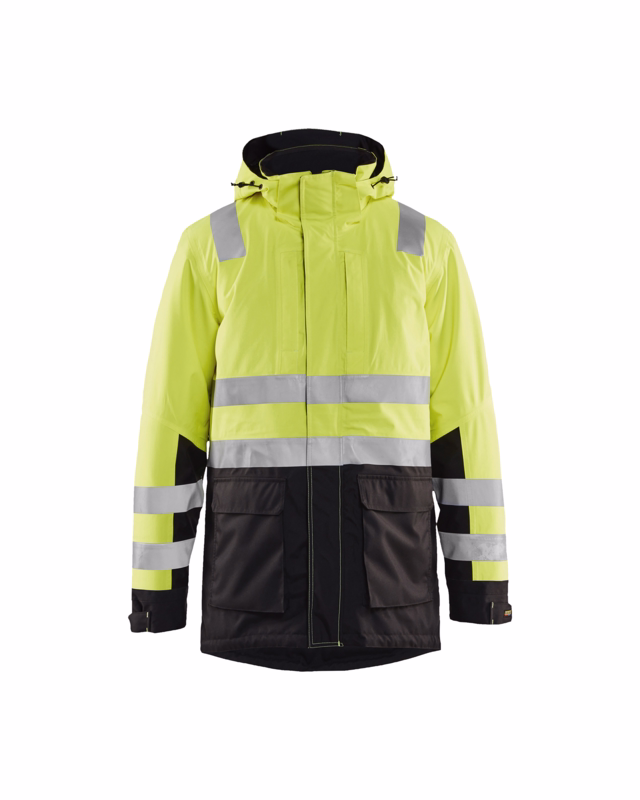 Vinterparka jakke Hi-vis 4495 gul/sort, str. XL