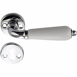 Dørgreb porcelæn/krom 90 cc30, 35-50 Raphael