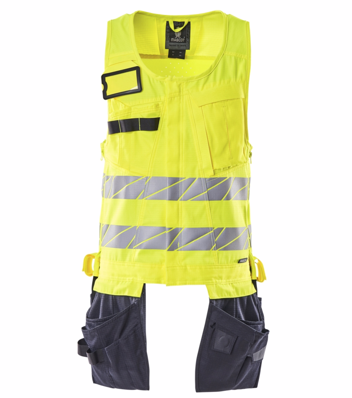 Værktøjsvest 19589 Hi-vis gul/mørk marine, str. L