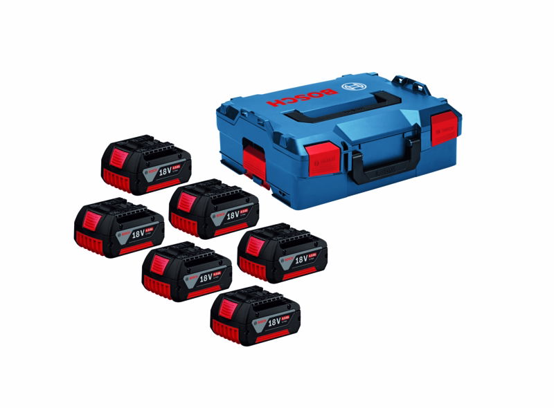 Batterisæt 18 V, 6 X 4,0 Ah, L-BOXX