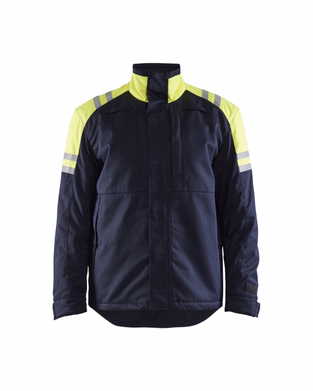 Vinterjakke 4515 marineblå/gul, str. 4XL