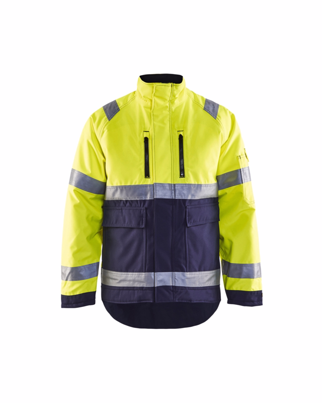 Vinterjakke Hi-vis 4827 gul/marineblå, str. XS