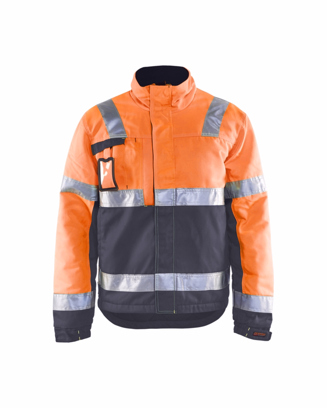 Vinterjakke Hi-vis 4862 orange/mellemgrå, str. 3XL