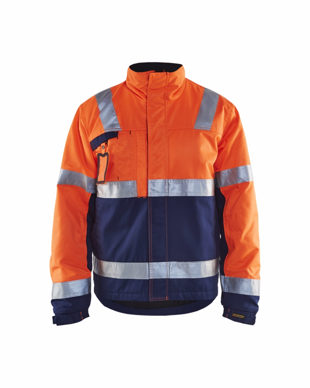 Vinterjakke Hi-vis 4862 orange/marineblå, str. 4XL