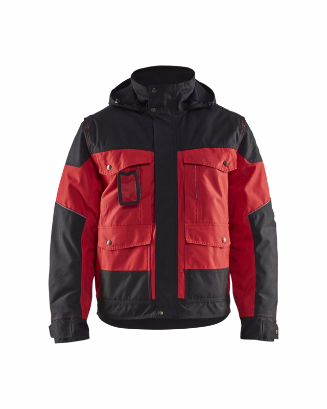 Vinterjakke 4886 rød/sort, str. 2XL