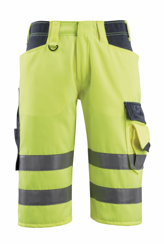 Arbejdsshorts Hi-vis 15549 gul/mørk marine, str. 44