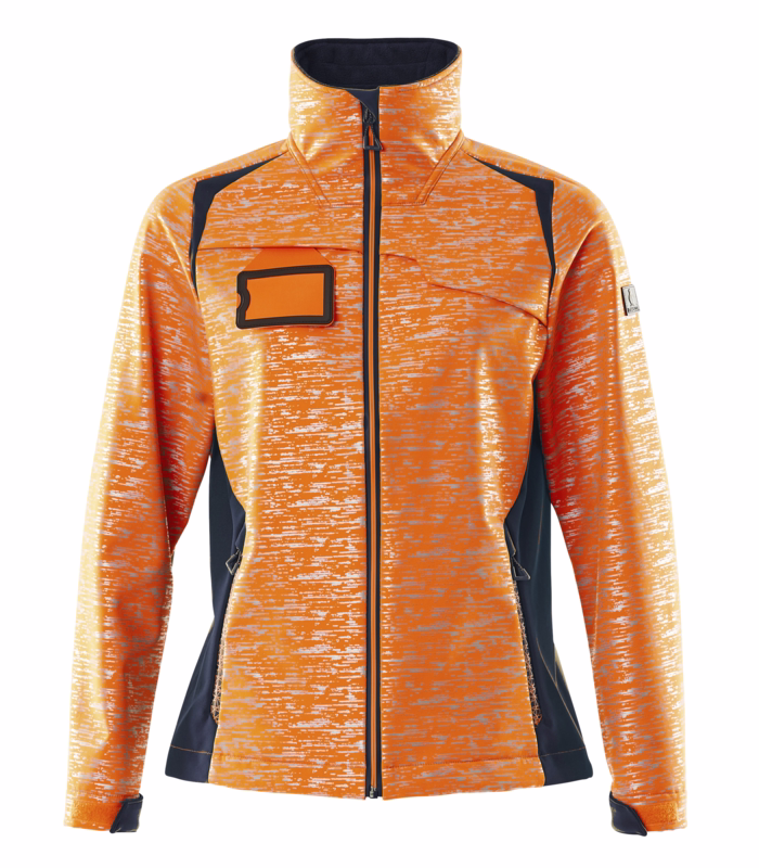Softshell Dame 19212 Hi-vis orange/mørk marine, str. 4XL