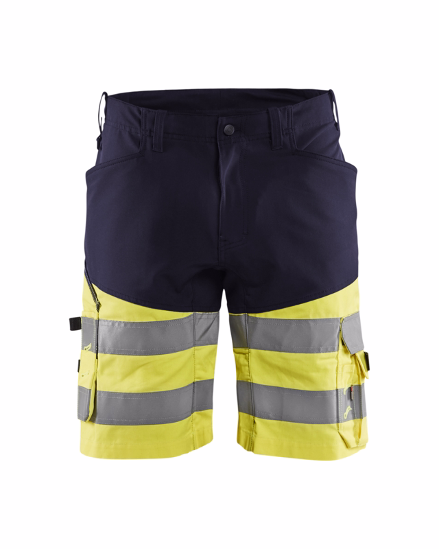 Arbejdsshorts Hi-vis 1541 marineblå/gul, str. C52