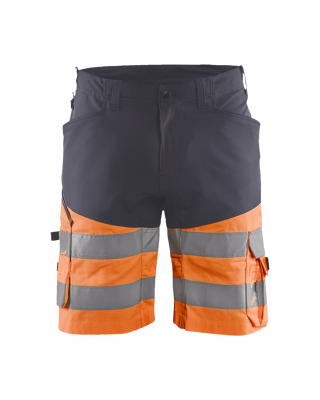 Arbejdsshorts Hi-vis 1541 mellemgrå/orange, str. C58