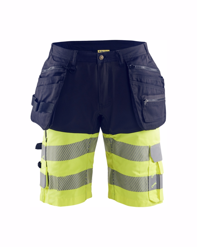 Arbejdsshorts Hi-vis 1596 marineblå/gul, str. C52