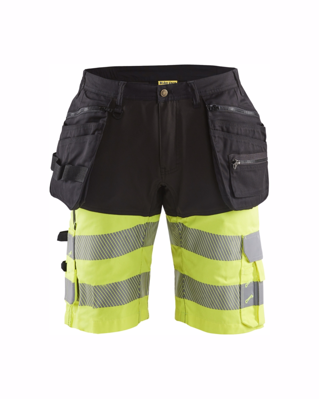 Arbejdsshorts Hi-vis 1596 sort/gul, str. C48