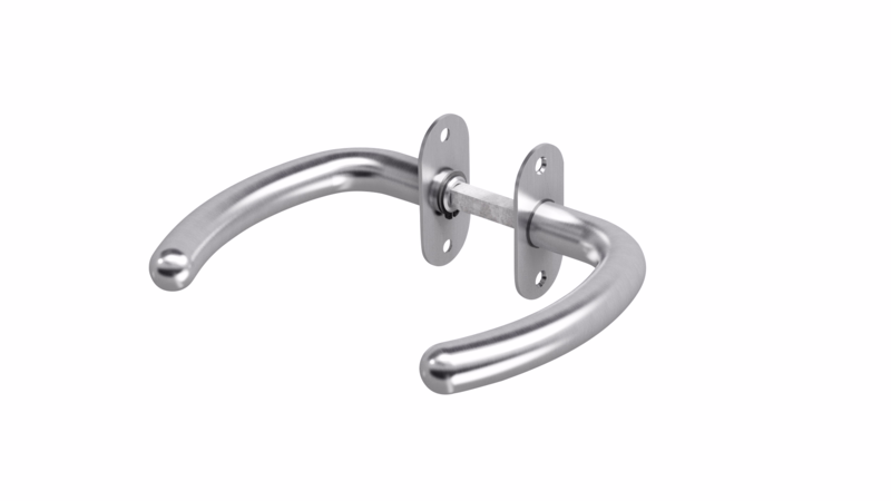 Dørgreb RS C-form Ø18 smal massiv cc49, 65-89 7062.07CD