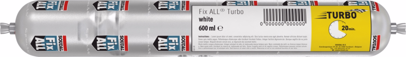 Montagelim FIX ALL Turbo hvid 600ml