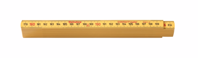Tommestok G 559-2-10 m/indvendig mål, 10 led, 2 m