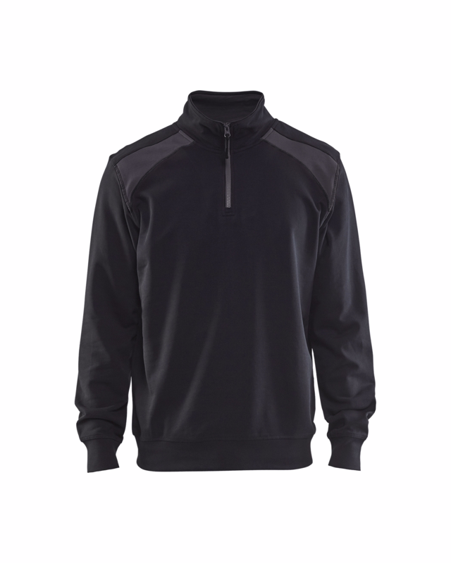 Sweatshirt 3353 sort/mørk grå, str. S