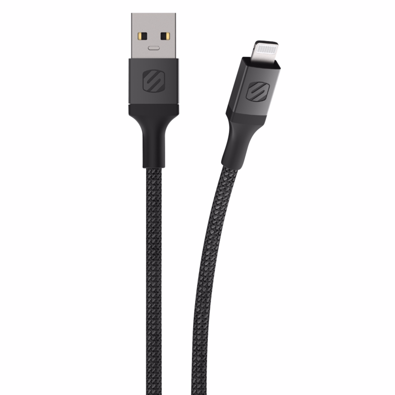 Ladekabel m/Lightning stik til iPhone sort 30cm