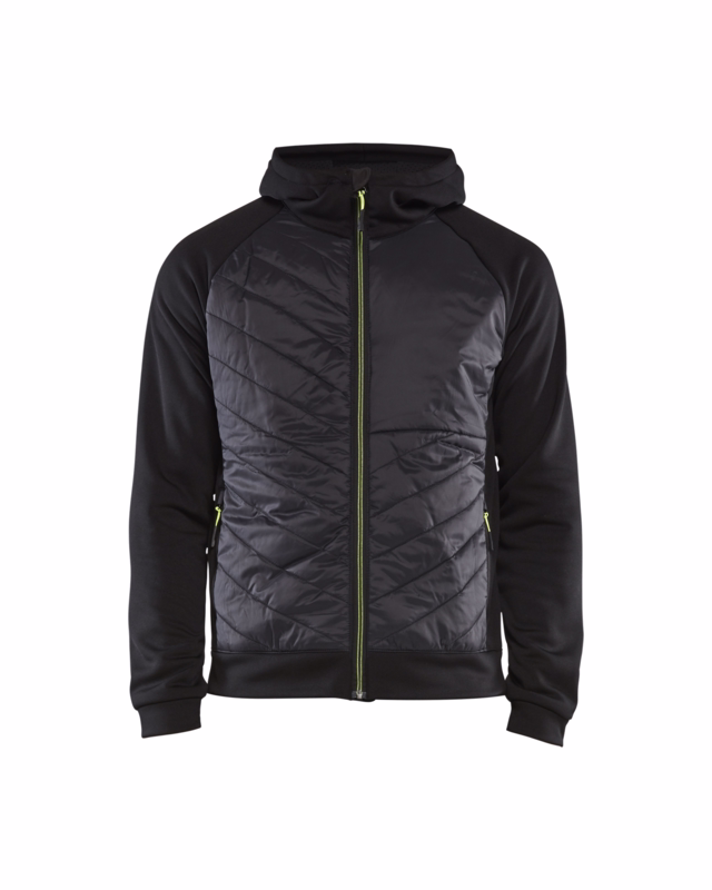 Hybridjakke 3463 sort/gul, str. M