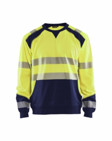 Blåkläder - Sweatshirt Hi-vis 3541 gul/marineblå