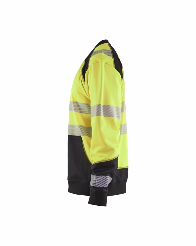 Sweatshirt Hi-vis 3541 gul/sort, str. 2XL
