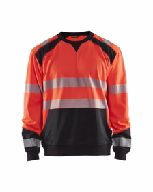 Blåkläder - Sweatshirt Hi-vis 3541 rød/sort