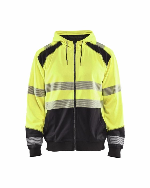 Hættetrøje Hi-vis 3546 gul/sort, str. 4XL