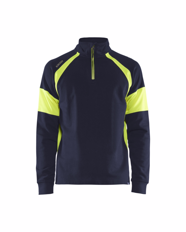 Sweatshirt 3550 marineblå/gul, str. 3XL