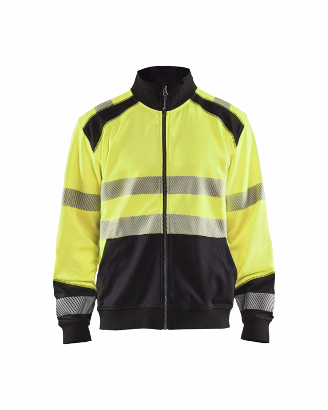 Sweatshirt Hi-vis 3558 gul/sort, str. L