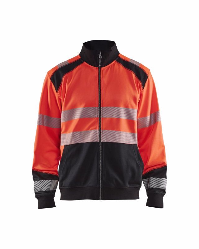 Sweatshirt Hi-vis 3558 rød/sort, str. 2XL