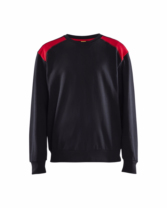 Sweatshirt 3580 sort/rød, str. 3XL