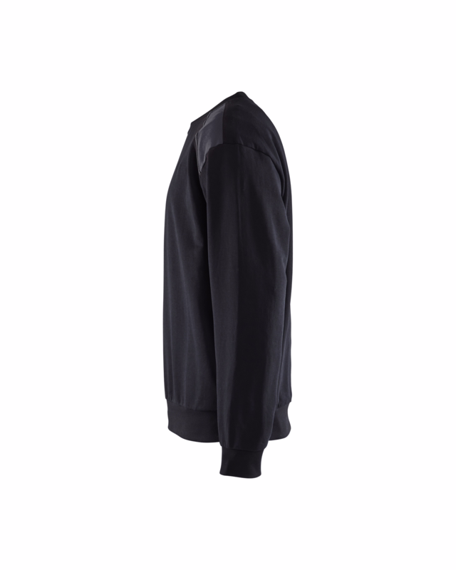 Sweatshirt 3580 sort/mellemgrå, str. XS