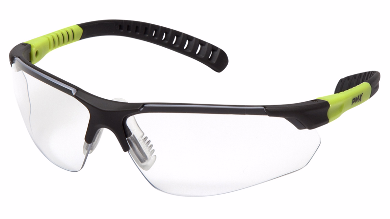 Sikkerhedsbrille Sitecore mørkgrå/lime, klar linse