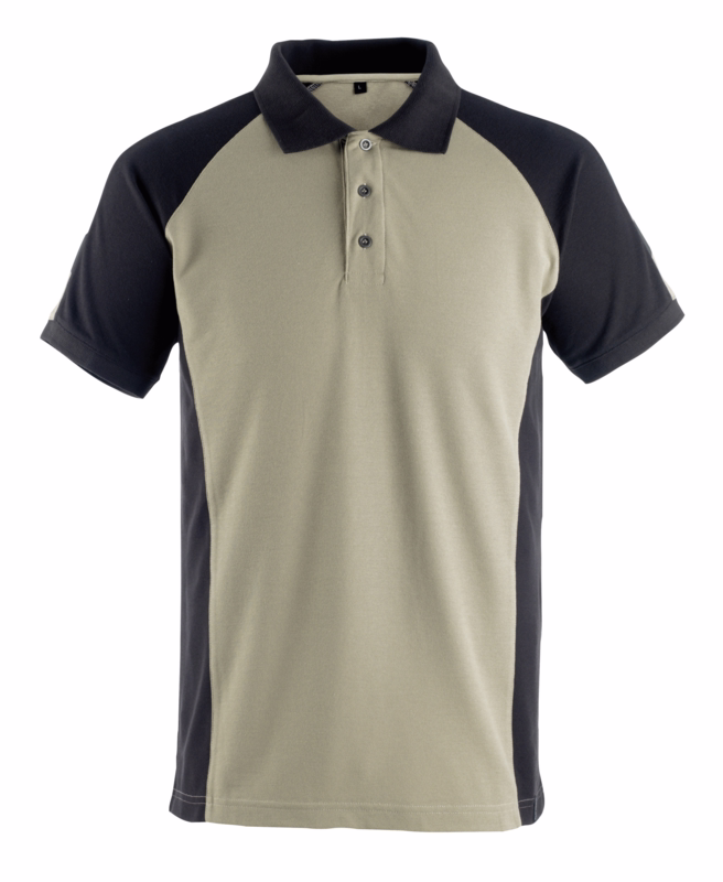 Poloshirt 50569 lys kaki/sort, str. XL