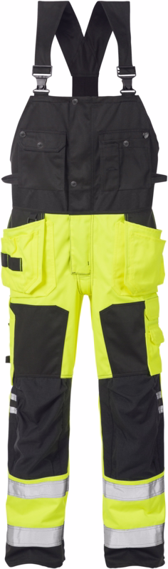 Overalls Hi-Vis 101018 Gul/sort, str. D112