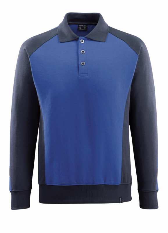 Polosweatshirt 50610 kobolt/mørk marine, str. XS