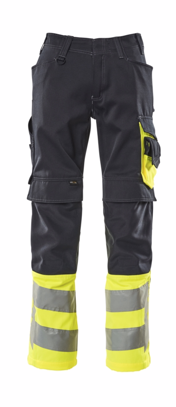 Arbejdsbuks Hi-vis 15679 mørk marine/gul, str. 90C60