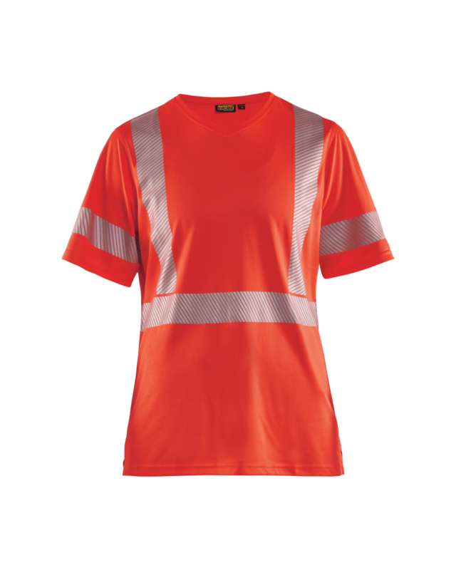 T-shirt Dame Hi-vis 3336 rød, str.2XL