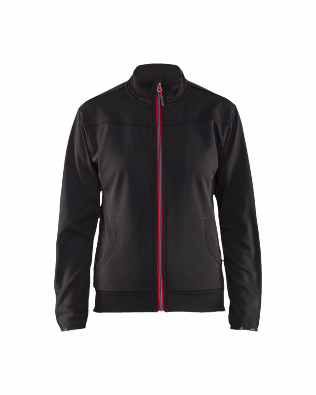 Sweatshirt Dame 3394 sort/rød, str.XL