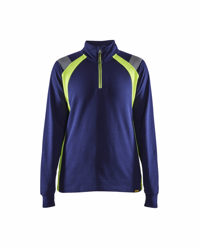 Sweatshirt Dame 3403 marineblå/gul, str.M