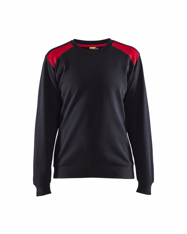 Sweatshirt Dame 3408 sort/rød, str.M