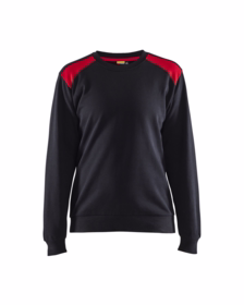 Blåkläder - Sweatshirt Dame 3408 sort/rød