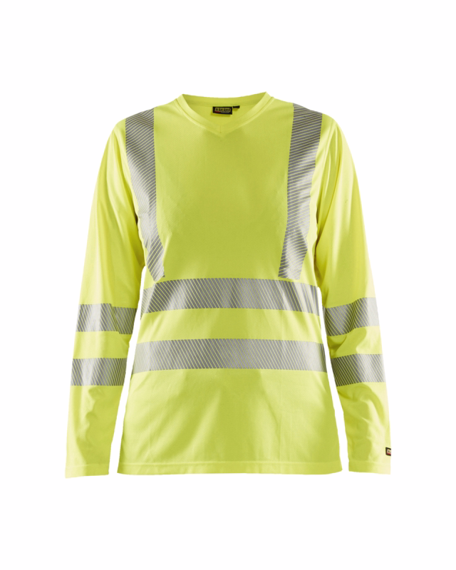 T-shirt L/Æ Dame Hi-vis 3485 gul, str.L