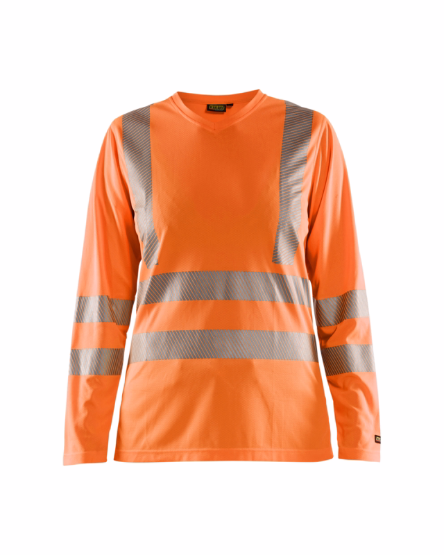 T-shirt L/Æ Dame Hi-vis 3485 orange, str.S